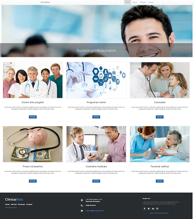 Template site prezentare clinica sau spital
